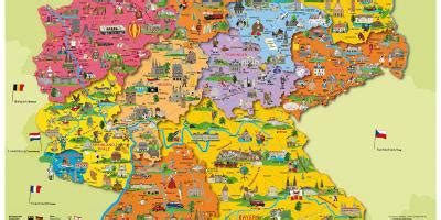 Germany attraction map - Germany attractions map (Western Europe - Europe)