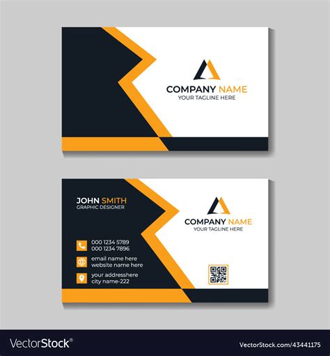 Modern business card design in professional style Vector Image