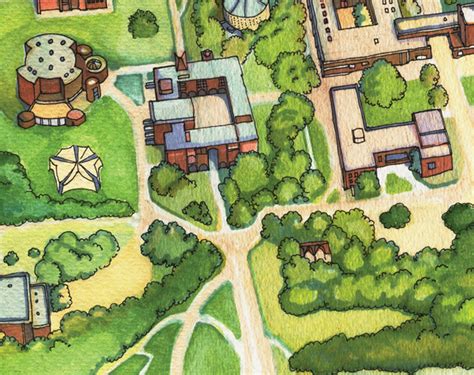 Illustrated Map of Sussex University Campus on Behance