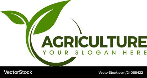 Agricultural seeds logo design template Royalty Free Vector