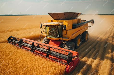 Premium AI Image | HighPerformance Modern Harvester at Work in the Field