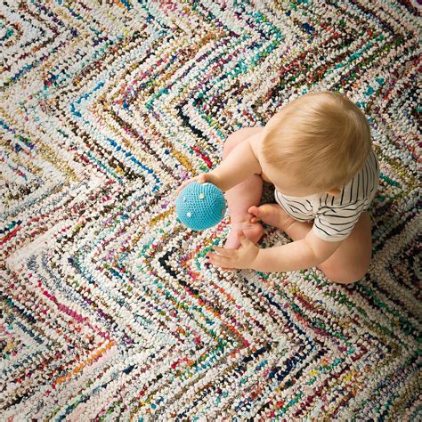 The Land of Nod | Kids Rugs: Multi-Color Chevron Rug | Kids rugs, Kids area rugs, Modern kids rugs