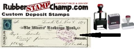 » Deposit Stamps Rubber Stamp Champ