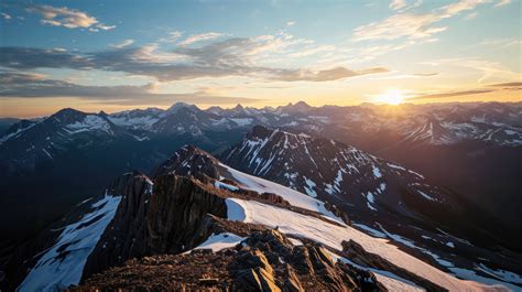 mountain sunrise, alpine glow on peaks, sunrise in the mountains, mountain landscape at dawn ...