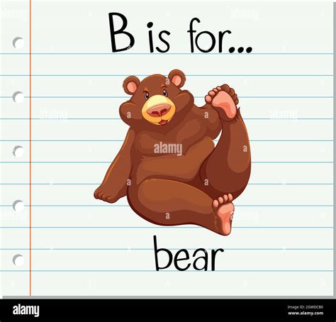 Flashcard letter B is for bear Stock Vector Image & Art - Alamy