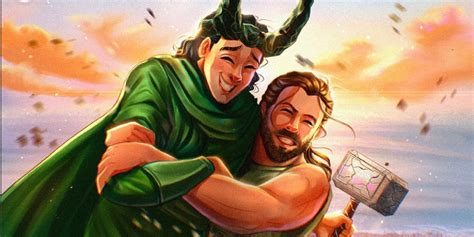 Loki & Thor's MCU Reunion Art Finally Makes Loki Worthy