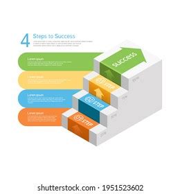 Infographic 4 Steps Success Infographics Websites Stock Vector (Royalty ...