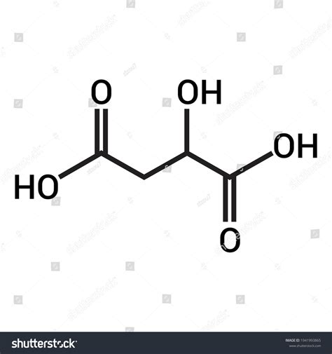 chemical structure of malic acid (C4H6O5) - Royalty Free Stock Vector ...