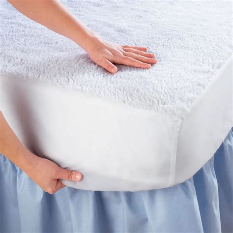 100% Waterproof Mattress Protector Fitted Sheet Style SIZE 120X200cm Washable Cotton Terry Cloth ...