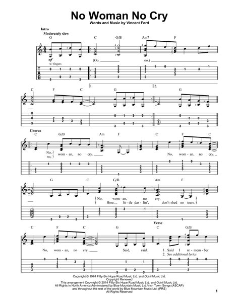 No Woman No Cry by Bob Marley - Easy Guitar Tab - Guitar Instructor