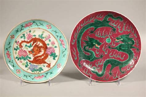 Chinese 19 C Dragon Porcelain & Straits Porcelain