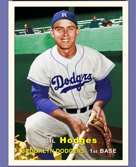 1957 Topps Gil Hodges in 2024 | Baseball cards, Old baseball cards, La ...