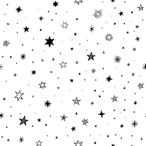 black and white stars on a white background