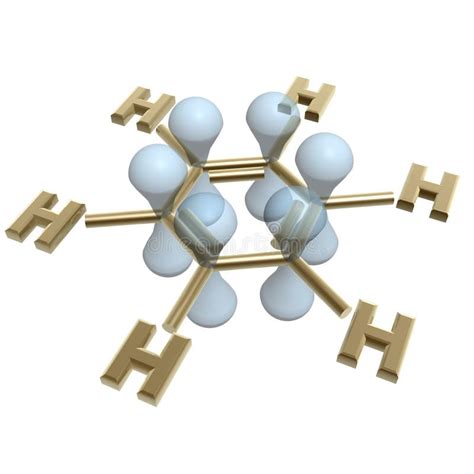 Benzene structure stock illustration. Illustration of substances - 4644521