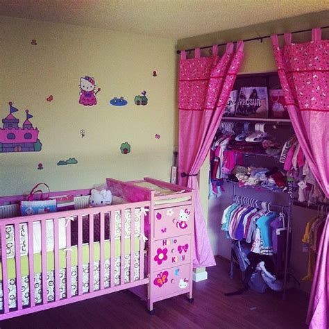 #nursery #renovation #hellokitty #custom #everything | Baby girl bedroom, Baby girl room, Hello ...