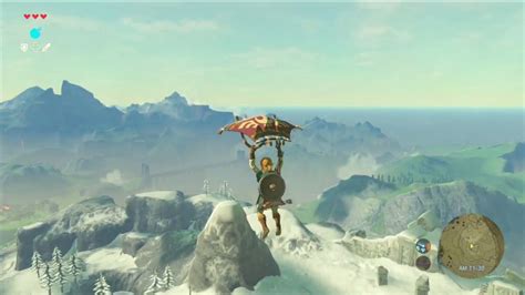 Check out the paraglider in Zelda: Breath of the Wild