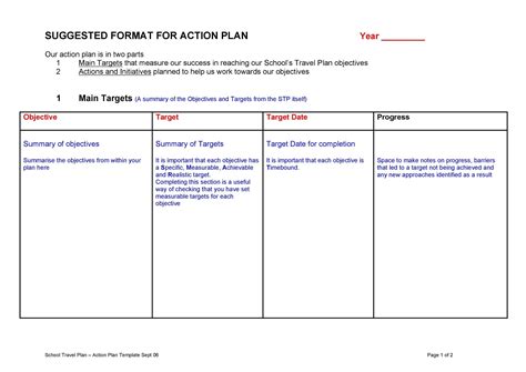 How To Set Up An Action Plan Template | PDF Template