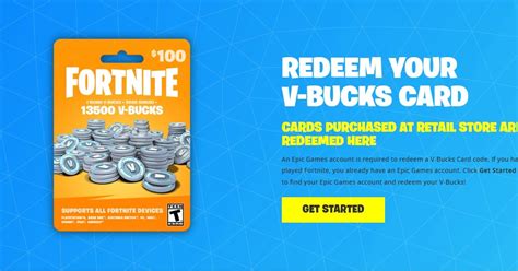 How to Redeem a $100 Fortnite V-Bucks Gift Card