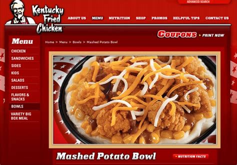 Nutrition Facts Kfc Mashed Potato Bowl – Besto Blog