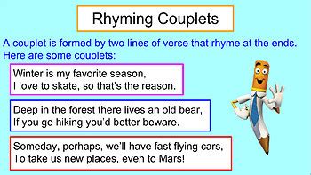 Rhyming Couplets Presentation by The Teacher's Craft | TPT