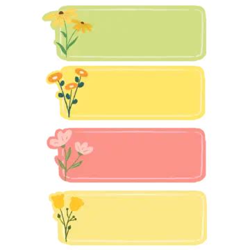 Printable Name Tags With Flowers And Leaves In The Mi - vrogue.co