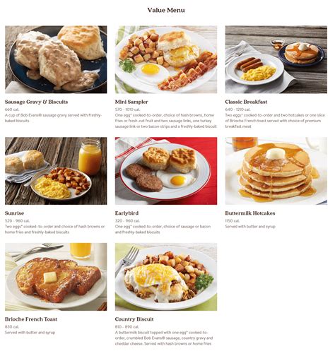 Bob Evans Menu and Specials