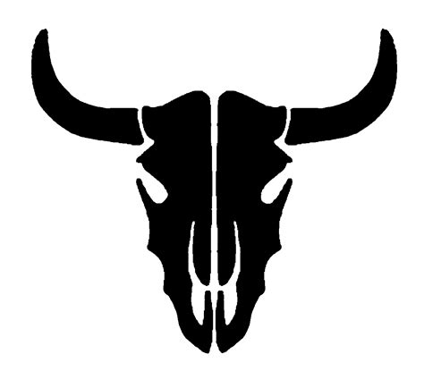 Bull Skull Silhouette SVG