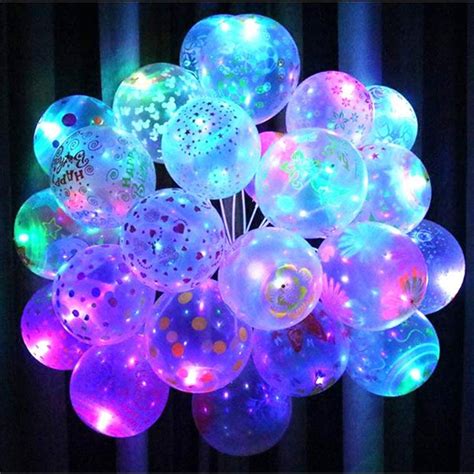 Printed floral LED flashing Glow in the Dark Balloons