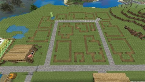 Began the layout for my town’s residential area, anyone else use shovels to plan out buildings ...