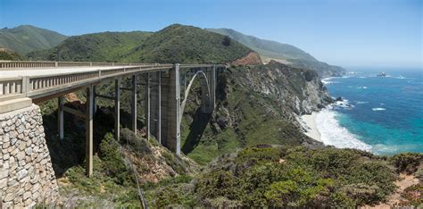 Bixby Creek Bridge, viewed from the northern side near Big Sur on the Central Californian Coast ...