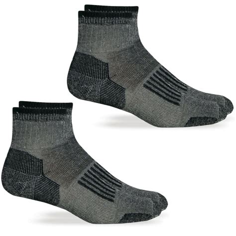 Wise Blend Mens Socks, 85% Merino Wool Quarter Ankle Socks, 2 Pairs ...