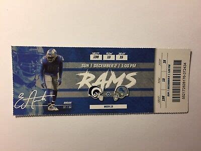 DETROIT LIONS VS LA RAMS DECEMBER 2, 2018 TICKET STUB | eBay