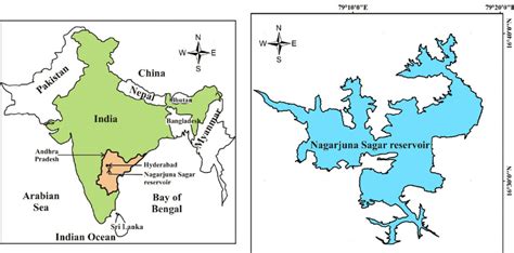 Location of the Nagarjuna Sagar Reservoir in Andhra Pradesh, India | Download Scientific Diagram