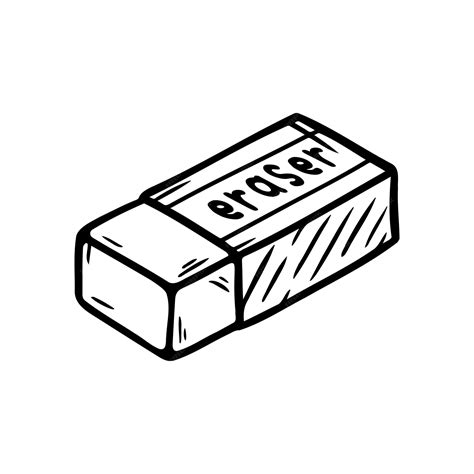 Premium Vector | Rubber Pencil Eraser Doodle Sketch Hand Drawn Icon ...