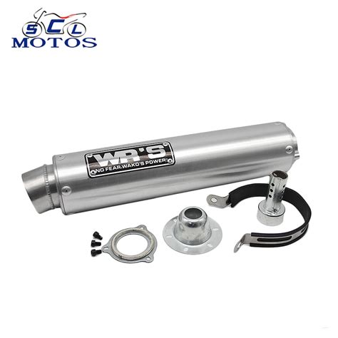 Sclmotos Universal Modified Motorcycle Exhaust Pipe For WRS Exhaust Muffler CB400 CBR400 VFR400 ...