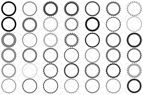 42 Round frames, circle border SVG