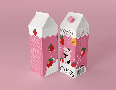 Milk packaging design on Behance