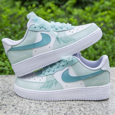 Green Butterfly Leaves Air Force 1s Custom Shoes Sneakers | Cute nike ...