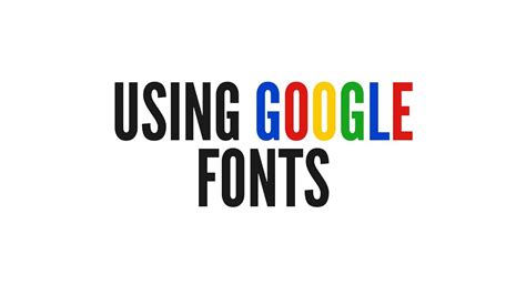 A Quick Guide To Using Google Fonts - YouTube