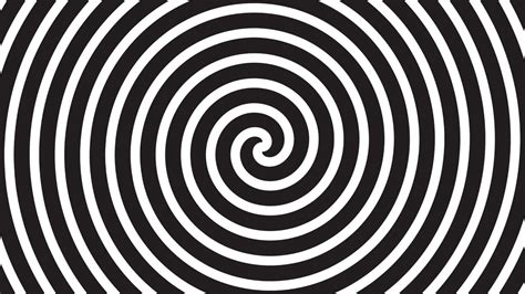 🌀Hypnotic Spiral Black & White Spinning VJ Loop Video Background for ...