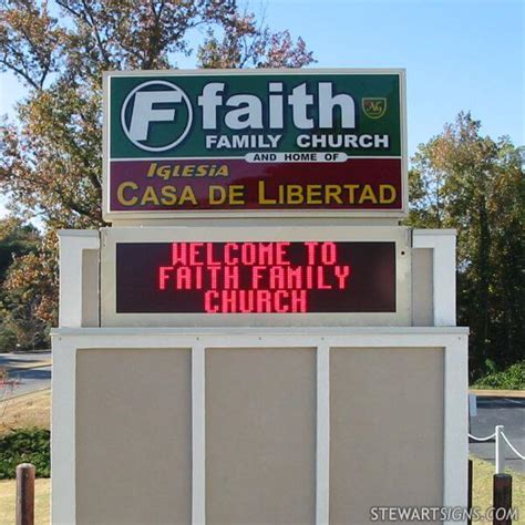 Church Sign for Faith Family Church / Iglesia Casa De Libertad GA