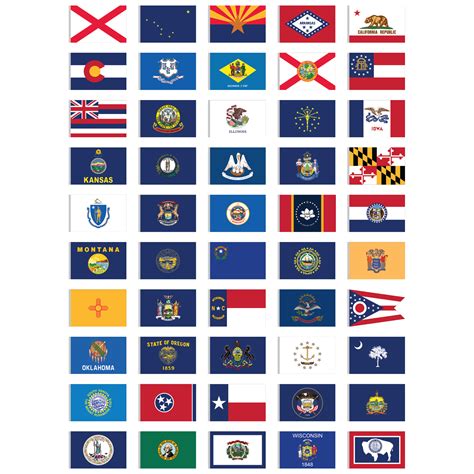 CSS-146 Complete States Set of 4′ x 6′ Nylon Flags with Heading and ...