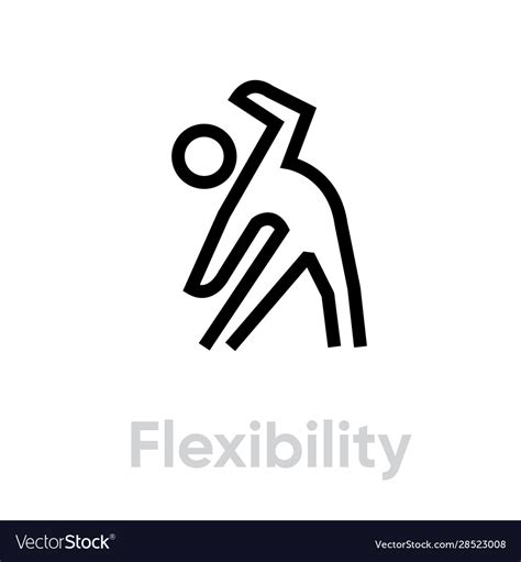 Flexibility activity icon Royalty Free Vector Image