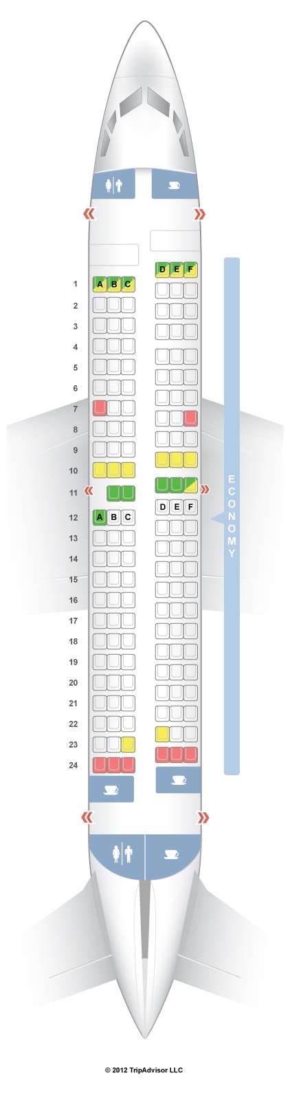 SeatGuru Seat Map Southwest Boeing 737-300 (733) Evolve