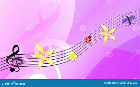 Music of Spring stock illustration. Illustration of creative - 30184632