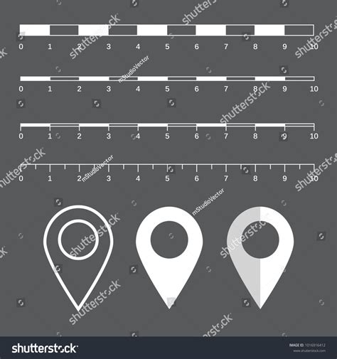 Map Scales Graphics Measuring Distances Scale Stock Illustration 1016916412 | Shutterstock