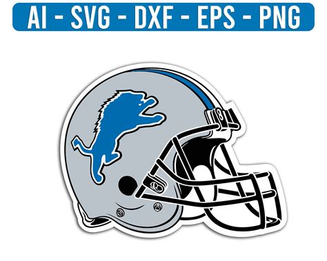 Detroit Lions Helmet Logo NFL Football SVG cut file for cricut | Etsy