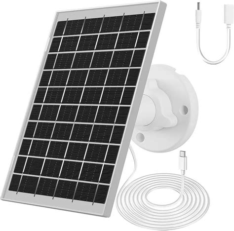 7W Solar Panel for Ring Camera, IP65 Waterproof Ring Solar Charger ...