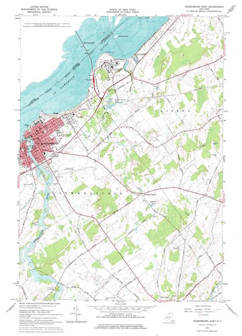 Ogdensburg East topographic map, NY - USGS Topo Quad 44075f4