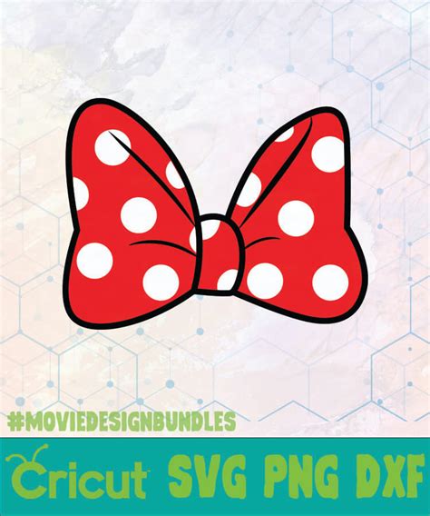 MINNIE BOW DISNEY LOGO SVG, PNG, DXF - Movie Design Bundles